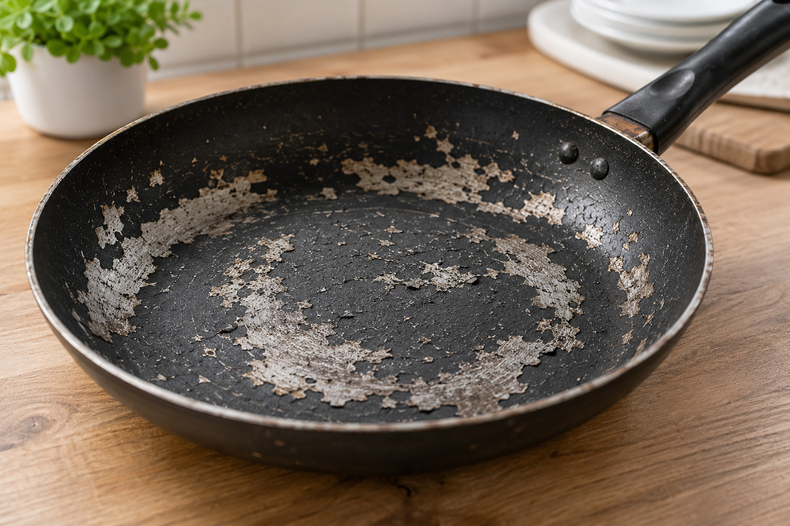teflon-pan-peeling กระทะเทฟล่อนหลุดลอก