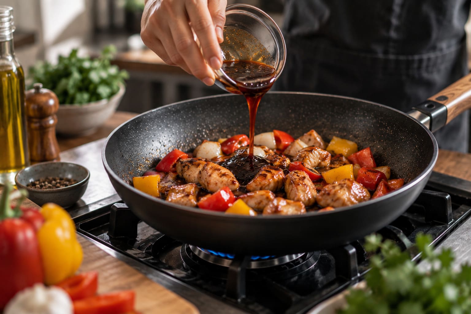 reduce-oil-teflon-cooking วิธีลดความมันและใช้น้ำมันน้อยบนกระทะเทฟล่อน