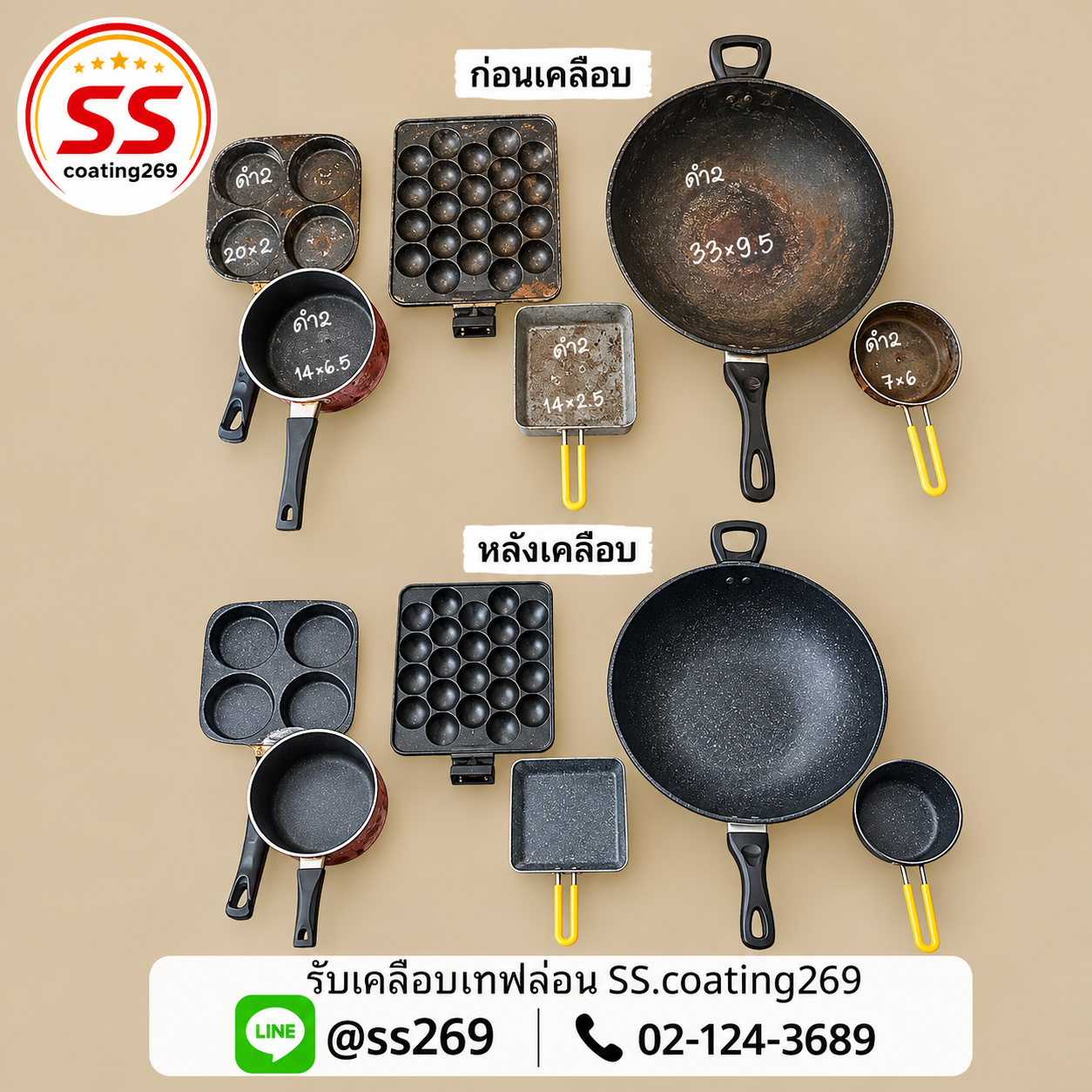 งานเคลือบเทฟล่อนโดย sscoating